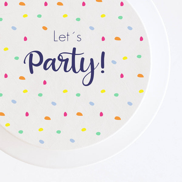 Bolo branco "Let`s Party"